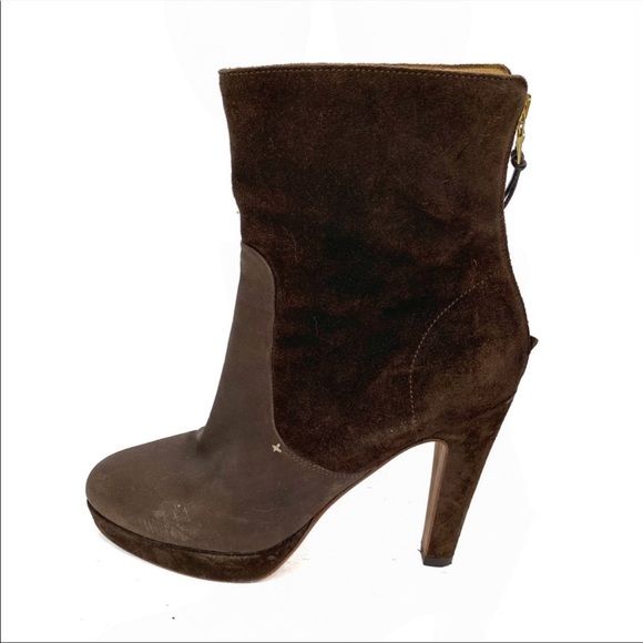 3. Rag & Bone Kenton Brown Suede Leather Heeled Boots - Picture 3 of 13
